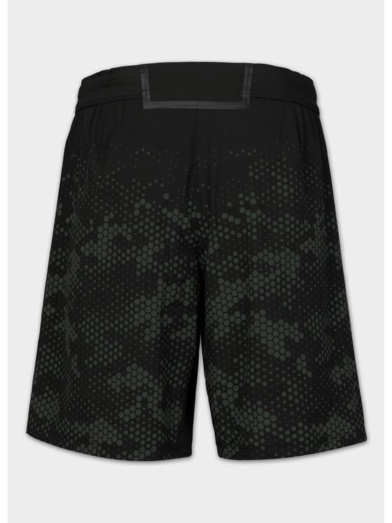 PITBULL PITBULL Szorty sportowe HEX CAMO HILLTOP Zielony Regular Fit