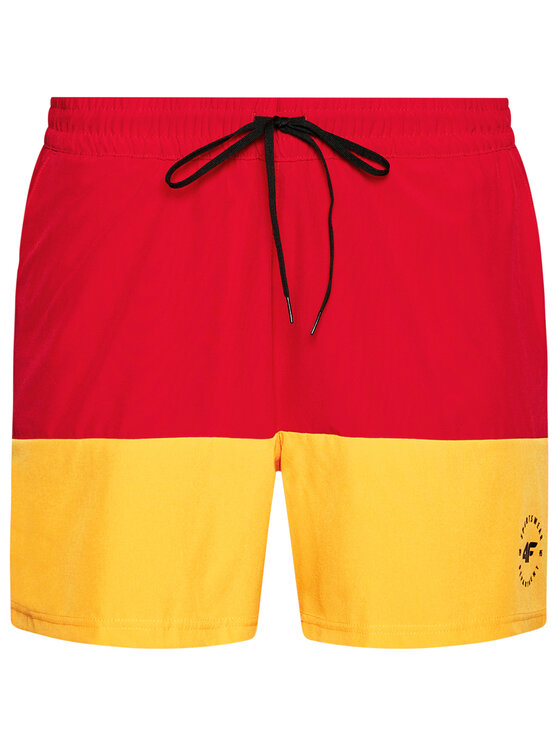 4F 4F Szorty kąpielowe H4L21-SKMT002 Czerwony Regular Fit