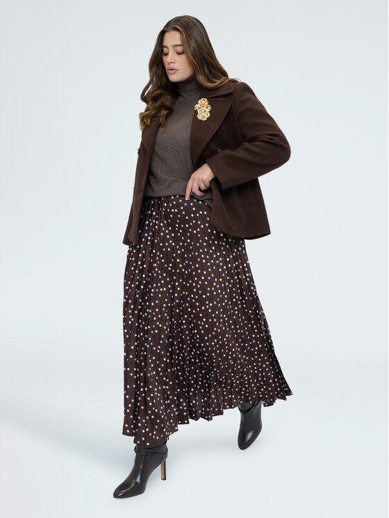 Fiorella Rubino Fiorella Rubino Płaszcz zimowy 8024T000372N032 Brązowy A-Line Fit
