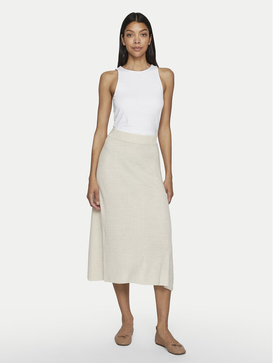 Vila Vila Gonna midi Olina 14098891 Beige Regular Fit