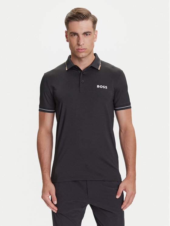 BOSS BOSS Polo majica Paul Pro 50506203 Črna Slim Fit