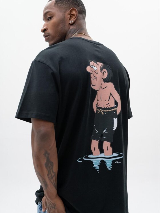Smerfy Smerfy T-Shirt 119804 Czarny Oversize