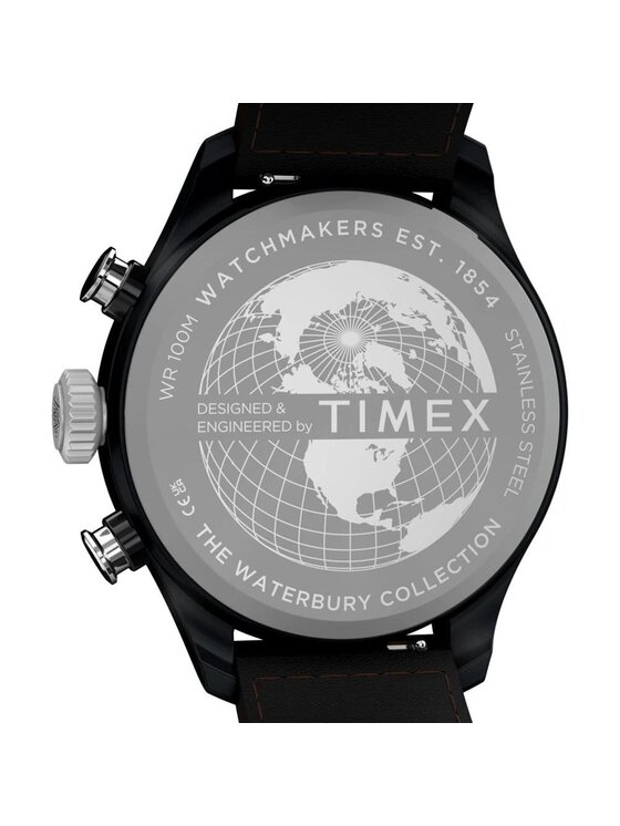 Timex Timex Zegarek TW2Y70100 Brązowy