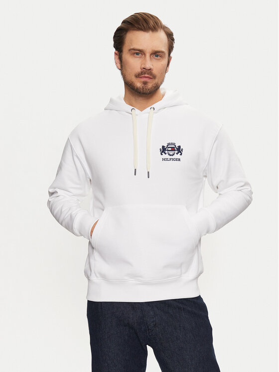 Tommy Hilfiger Tommy Hilfiger Mikina MW0MW37462 Bílá Regular Fit