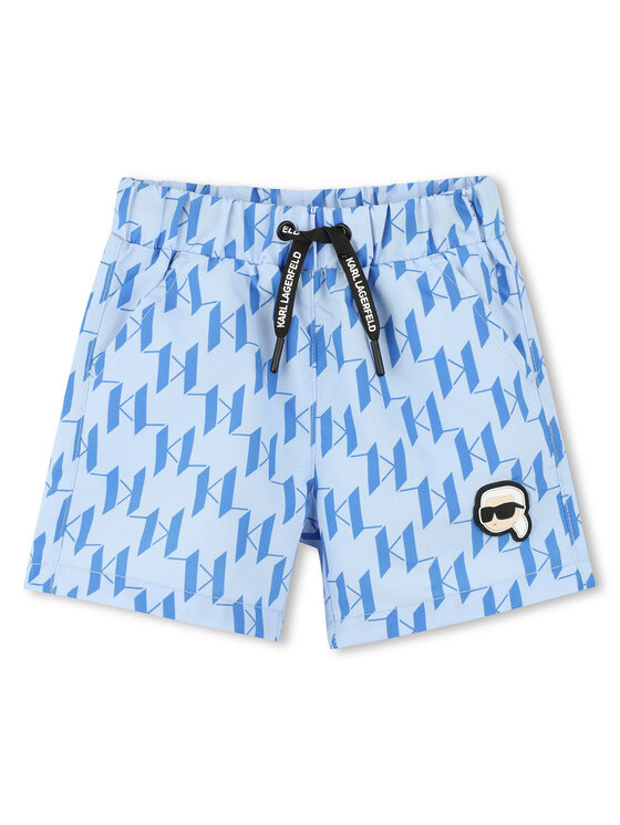Karl Lagerfeld Kids Karl Lagerfeld Kids Komplet t-shirt i spodenki Z30498 S Niebieski Regular Fit