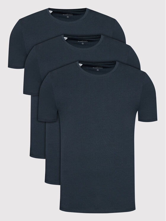 Selected Homme 3 marškinėlių komplektas New Pima 16076191 Tamsiai mėlyna Regular Fit