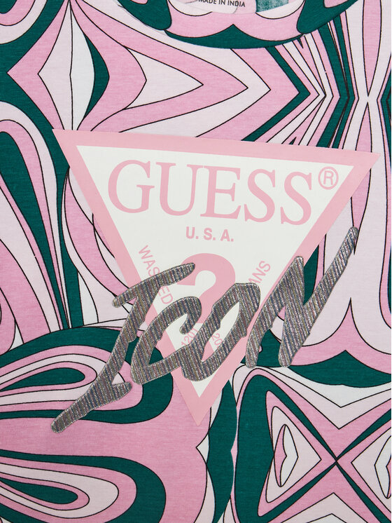 Guess Guess T-särk J4RI06 K6YW3 Roosa Boxy Fit