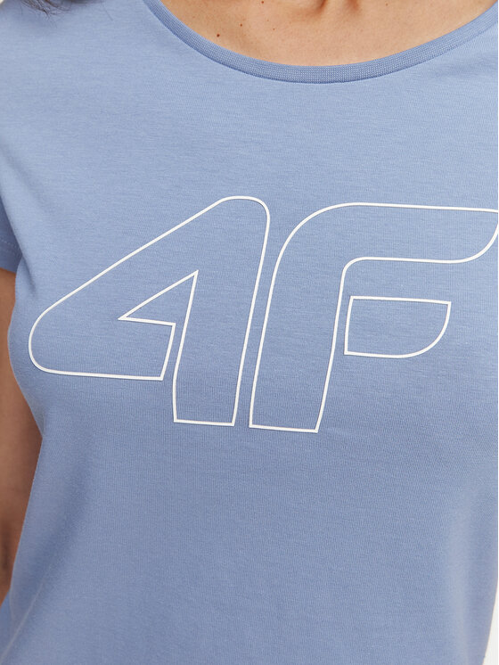 4F 4F Тишърт 4FAW23TTSHF0907 Виолетов Slim Fit