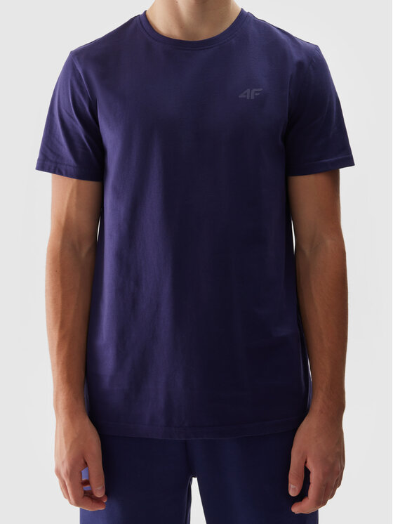 4F 4F T-Shirt 4FWSS24TTSHM1154-31S Σκούρο μπλε Regular Fit