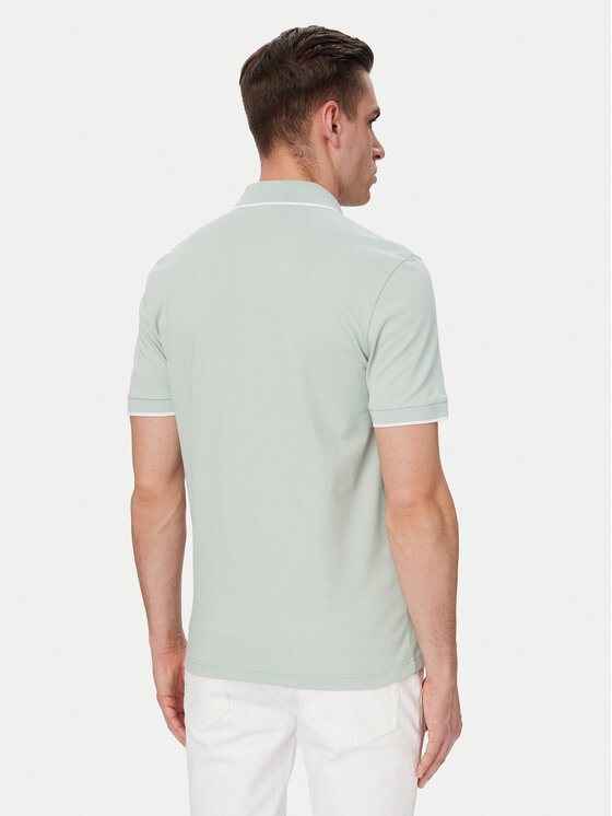 BOSS BOSS Polo Passertip 50507699 Turchese Slim Fit