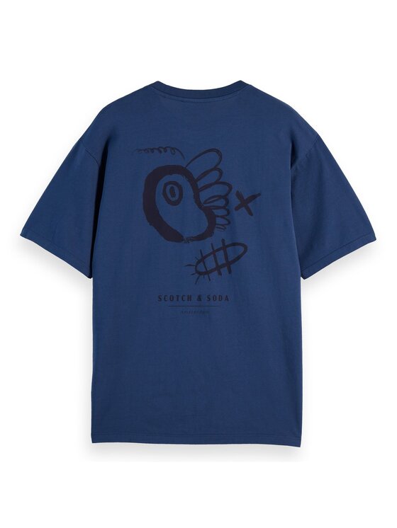 Scotch & Soda Scotch & Soda T-Shirt 28124 Niebieski Comfort Fit