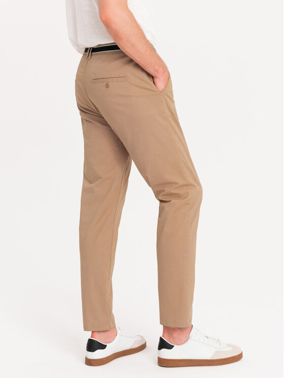 Ombre Ombre Chinosy OM-PACP-0118 Beżowy Regular Fit