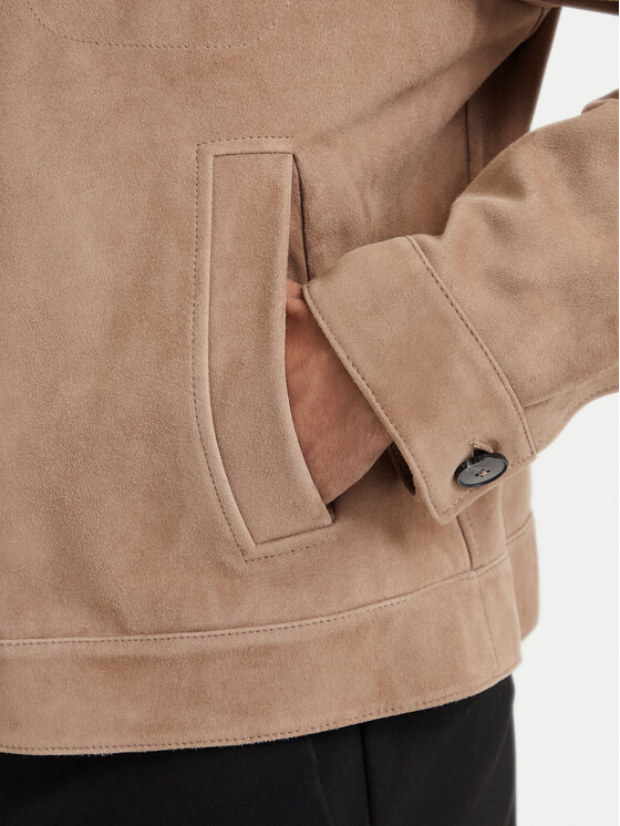 HUGO HUGO Шкіряна куртка Ligor 50564061 Бежевий Regular Fit