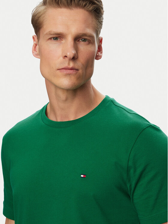 Tommy Hilfiger Tommy Hilfiger Majica Ess Seasonal MW0MW39995 Zelena Regular Fit