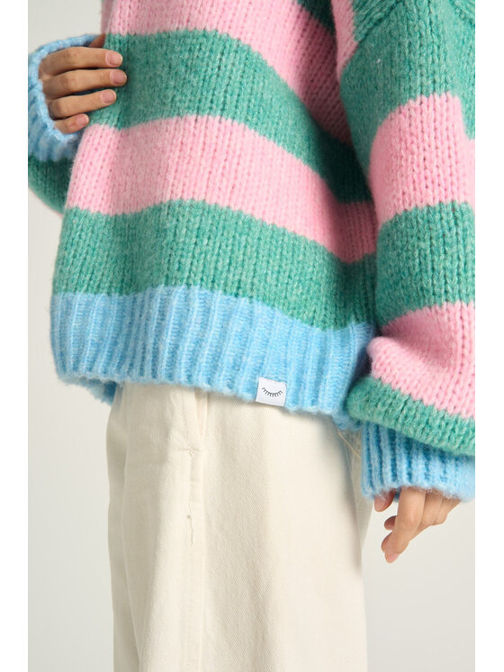 NAOKO NAOKO Sweter Cozy Bubble Zielony Regular Fit