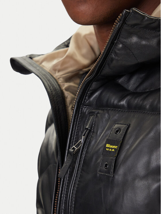 Blauer Blauer Odinė striukė 25WBLUL01314 007012 Juoda Regular Fit