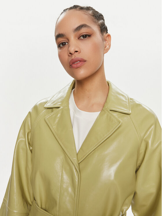 Herskind Herskind Palton din piele Puch 5129124 Verde Regular Fit