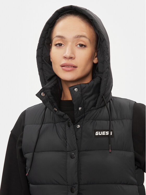 Guess Guess Ujjatlan Breana V4RL02 WFYE2 Fekete Regular Fit