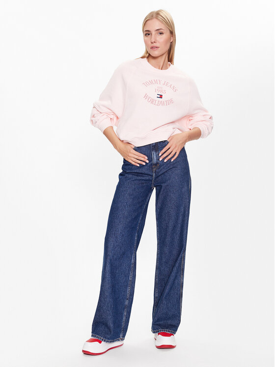 Tommy Jeans Tommy Jeans Majica dugih rukava DW0DW16137 Ružičasta Relaxed Fit