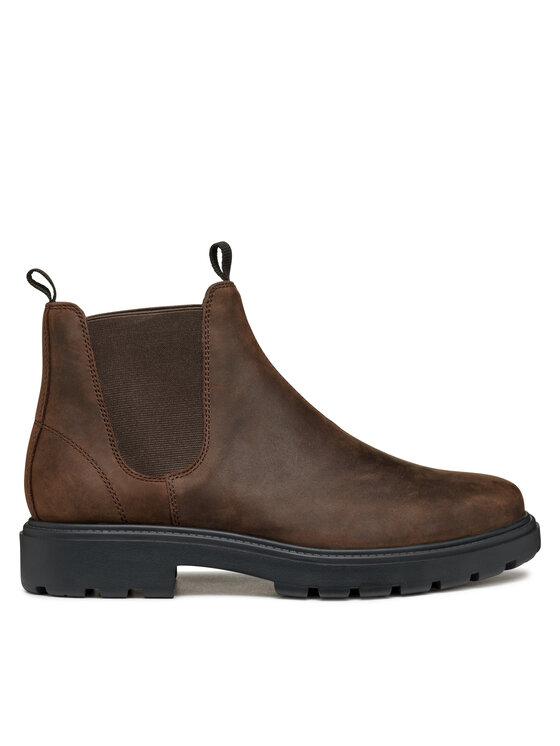 Geox Geox Kotníková obuv s elastickým prvkem U Spherica Ec7 U46FRA 000FF C6009 Hnědá