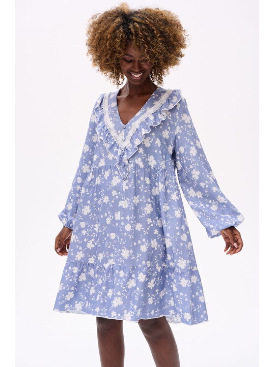 blue shadow blue shadow Sukienka codzienna Cecilia Niebieski Regular Fit