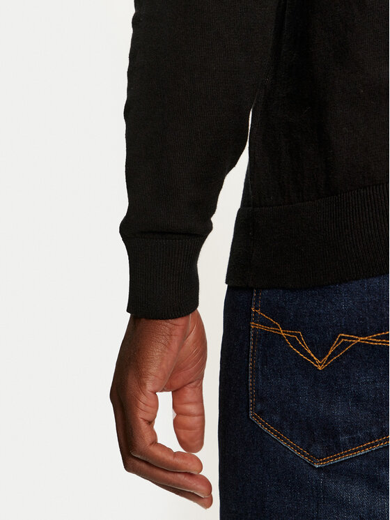 Brave Soul Brave Soul Πουλόβερ MK-273PLACKET Μαύρο Regular Fit