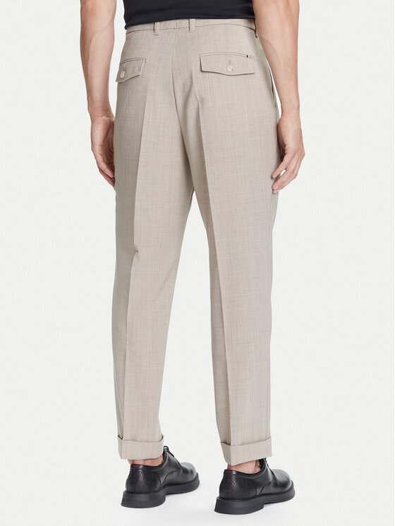BOSS BOSS Kalhoty z materiálu C-Perin-DPL 50545822 Béžová Tapered Fit