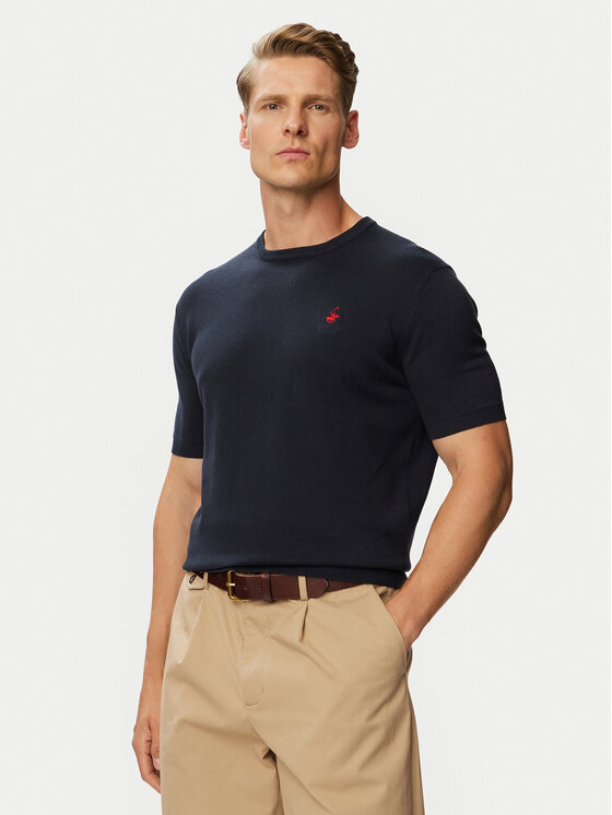 Beverly Hills Polo Club Tricou P-SS26M-M436344NVY Bleumarin Regular Fit