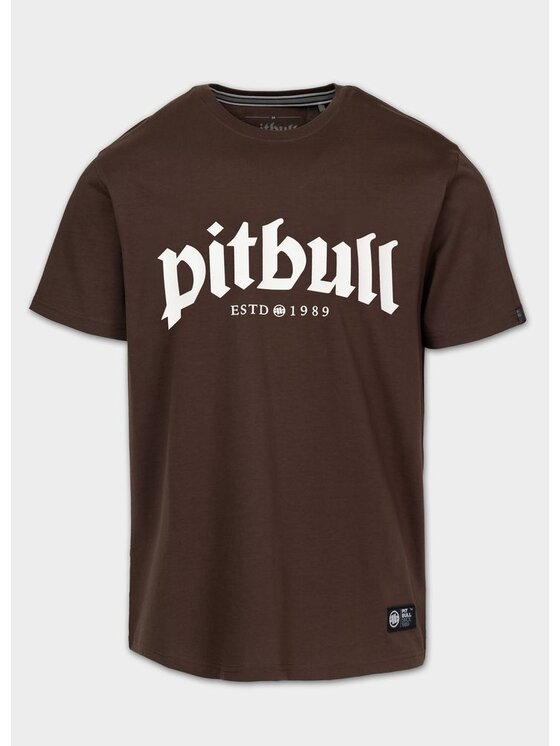 PITBULL PITBULL T-Shirt SIDE Brązowy Regular Fit