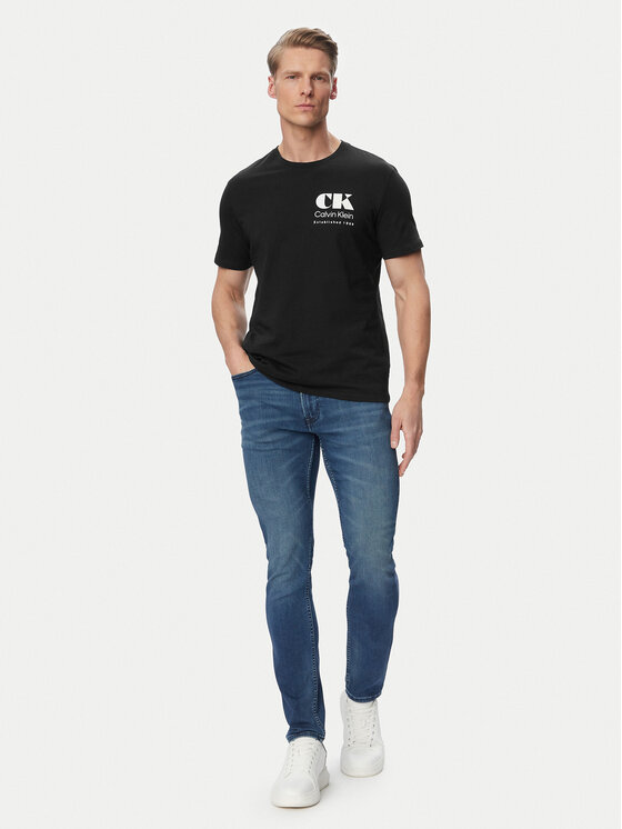 Calvin Klein Jeans Calvin Klein Jeans T-Shirt Resort Graphic LV04RG802G Czarny Regular Fit