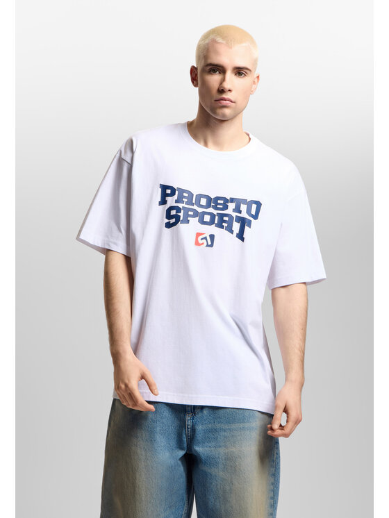 PROSTO. PROSTO. T-Shirt Sport Biały Oversize