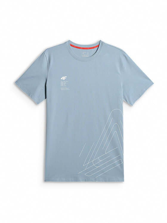 4F 4F T-Shirt MONOCHROME MOVEMENT Niebieski jasny Regular Fit