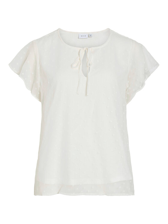 Vila Vila Bluse Edee 14100340 Weiß Regular Fit