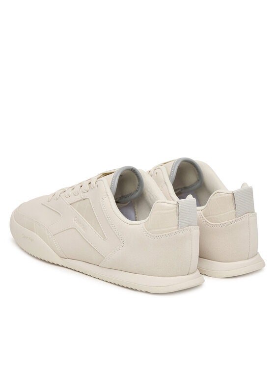 Calvin Klein Calvin Klein Sneakersy Low Pro Runner Laceup Lth Croco HW0HW03244 Krémová