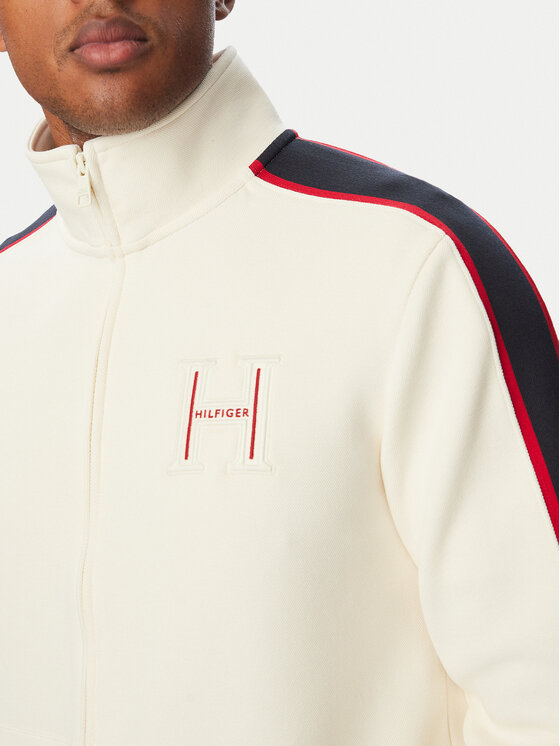 Tommy Hilfiger Tommy Hilfiger Sweatshirt Pique H Badge MW0MW44957 Creme Regular Fit