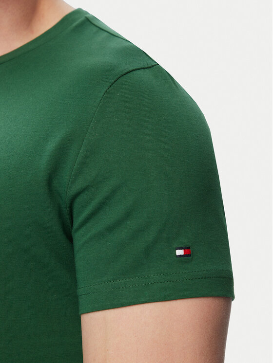 Tommy Hilfiger Tommy Hilfiger Тишърт Logo MW0MW11797 Тъмнозелен Slim Fit
