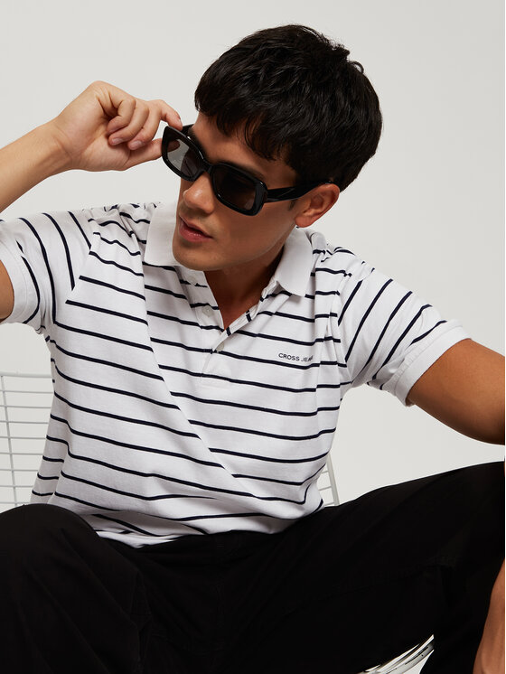 Cross Jeans Cross Jeans T-Shirt 16053-008 Biały Regular Fit