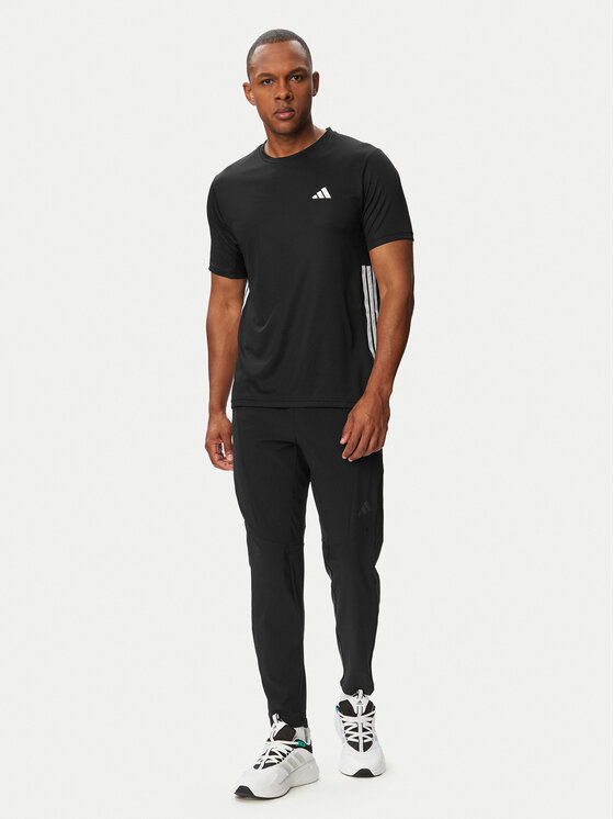 adidas adidas T-krekls Workout Essentials Base 3-Stripes KA3452 Melns Regular Fit