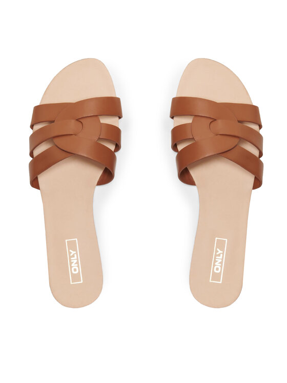 ONLY Shoes ONLY Shoes Klapki Onlfeli-4 15319426 Brązowy