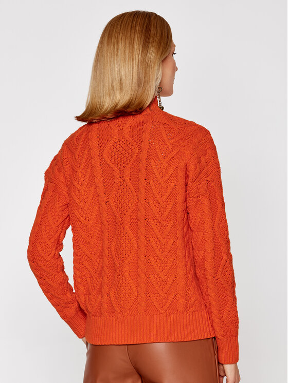 LAUREN RALPH LAUREN Lauren Ralph Lauren Sweter Mock 200808261 Pomarańczowy Relaxed Fit