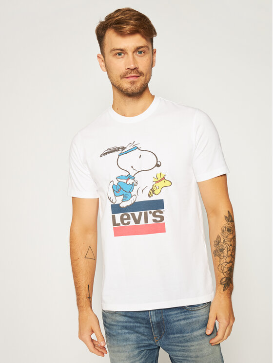 Levi's® Levi's® T-shirt PEANUTS® 16143-0080 Bianco Relaxed Fit