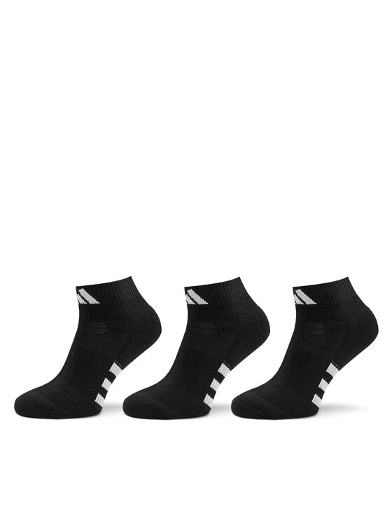 Set de 3 perechi de șosete joase unisex adidas Performance Cushioned Mid-Cut Socks 3 Pairs IC9519 Negru