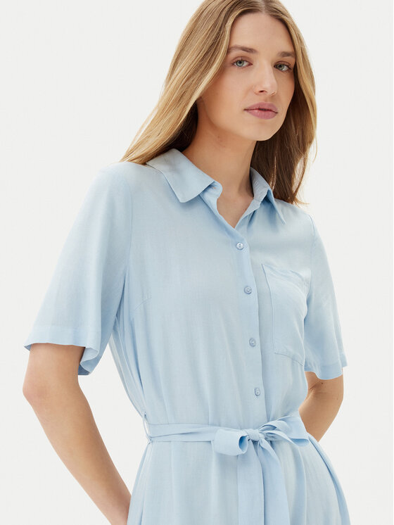 Pieces Pieces Rochie tip cămașă Pia 17152063 Albastru Regular Fit