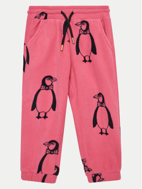 Mini Rodini Pantalon jogging Penguin 1100009228 Rose Regular Fit