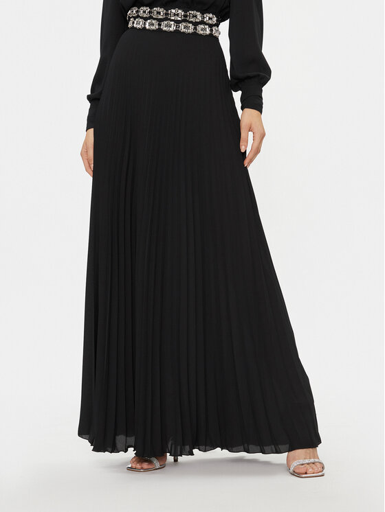 Elisabetta Franchi Elisabetta Franchi Plisseeseelik GO-050-37E2-V400 Must Regular Fit