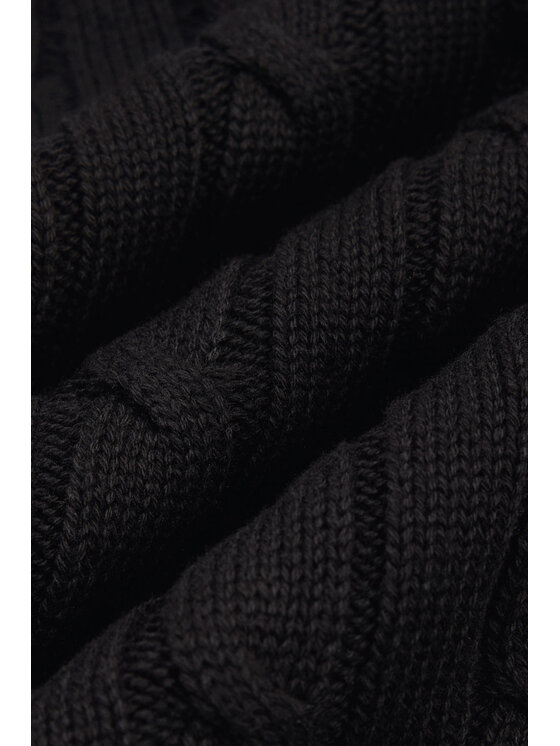 Lancerto Lancerto Sweter Cutter SW073225000038 Czarny Regular Fit