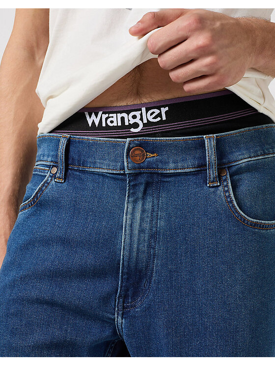 Wrangler Wrangler Jeansy RIVER Niebieski Straight Fit