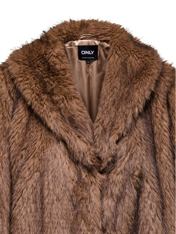 ONLY ONLY Pelliccia Dawn 15352794 Marrone Regular Fit