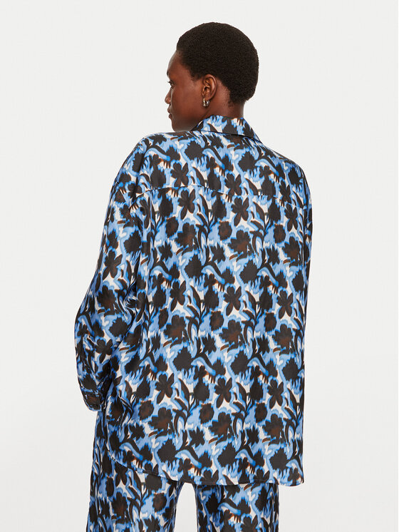 Munthe Munthe Koszula Tysori 243102924336 Granatowy Loose Fit