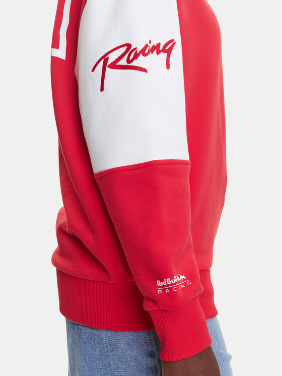 Pepe Jeans Pepe Jeans Pulóver Red Bull Racing Panel Team RL580010 Piros Relaxed Fit
